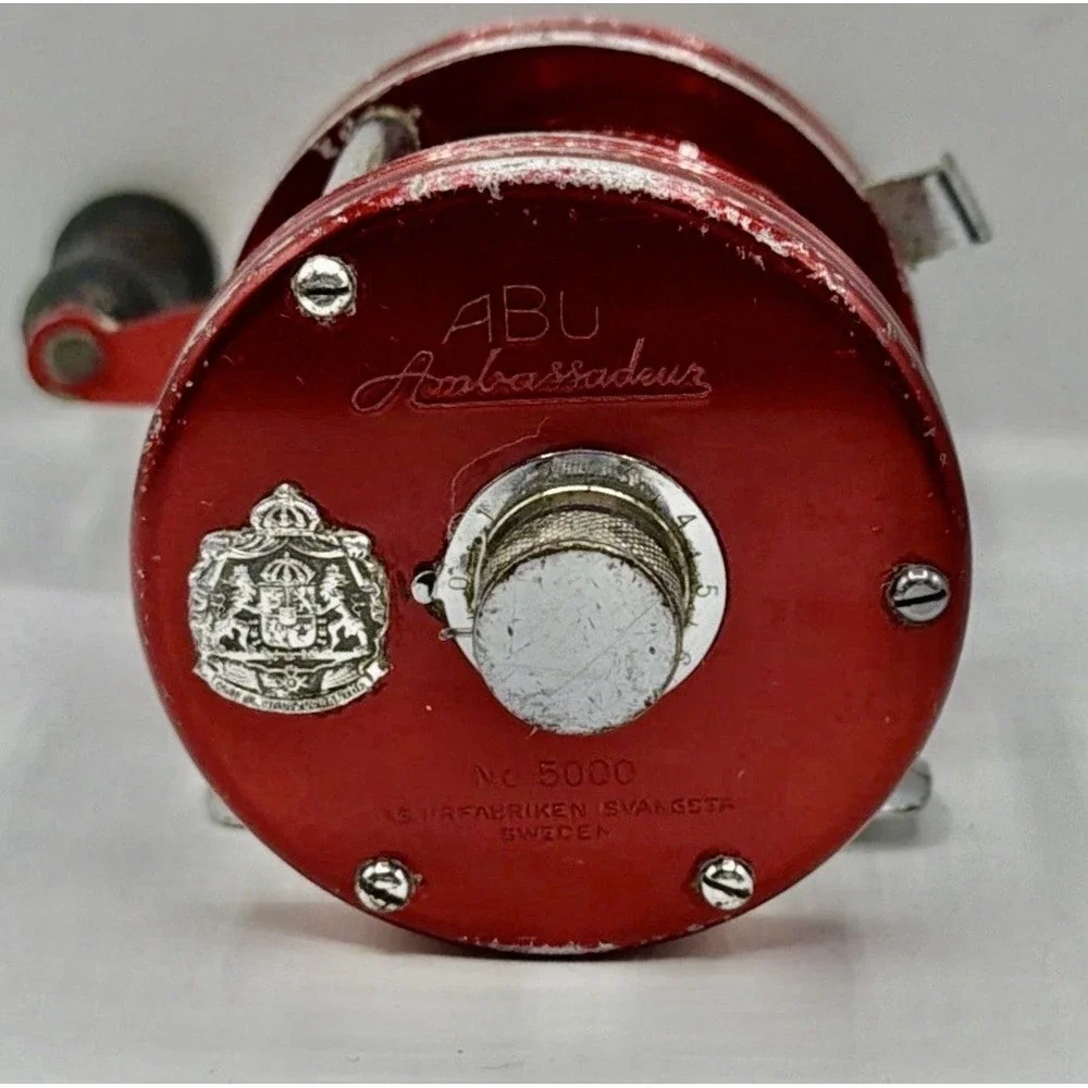 Abu Garcia Ambassador 5000 Baitcasting Reel Red 594178. Made In Sweden